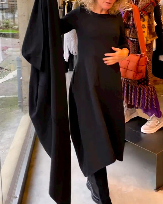 Heidi-Mode | Schwarzes Midikleid