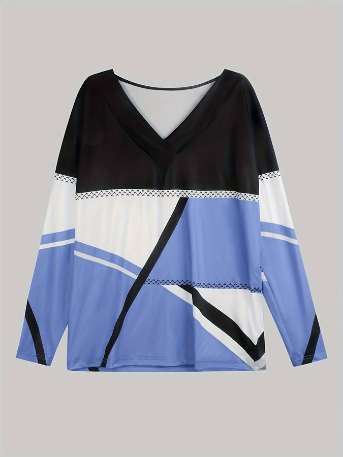 Heidi-Mode | Farbiges T-Shirt mit Geo Druck
