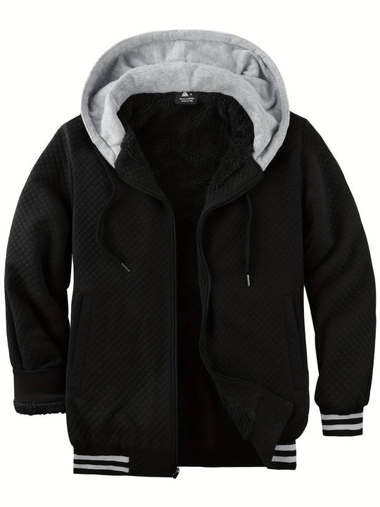 Heidi-Mode Warme Fleece-Hoodie-Jacke für Herren