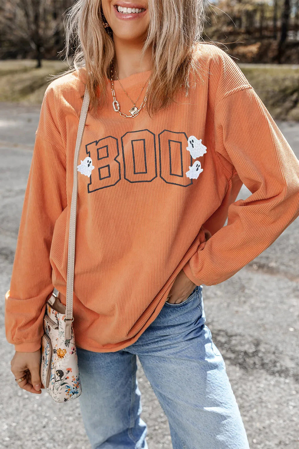 Heidi-Mode | Boo Rundhals Langarm Sweatshirt