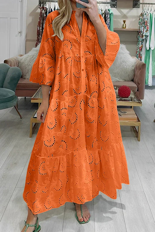 Heidi-Mode | Elegantes Kleid mit Lochstickerei