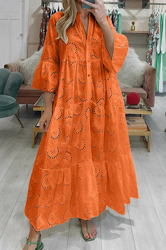 Heidi-Mode | Elegantes Kleid mit Lochstickerei
