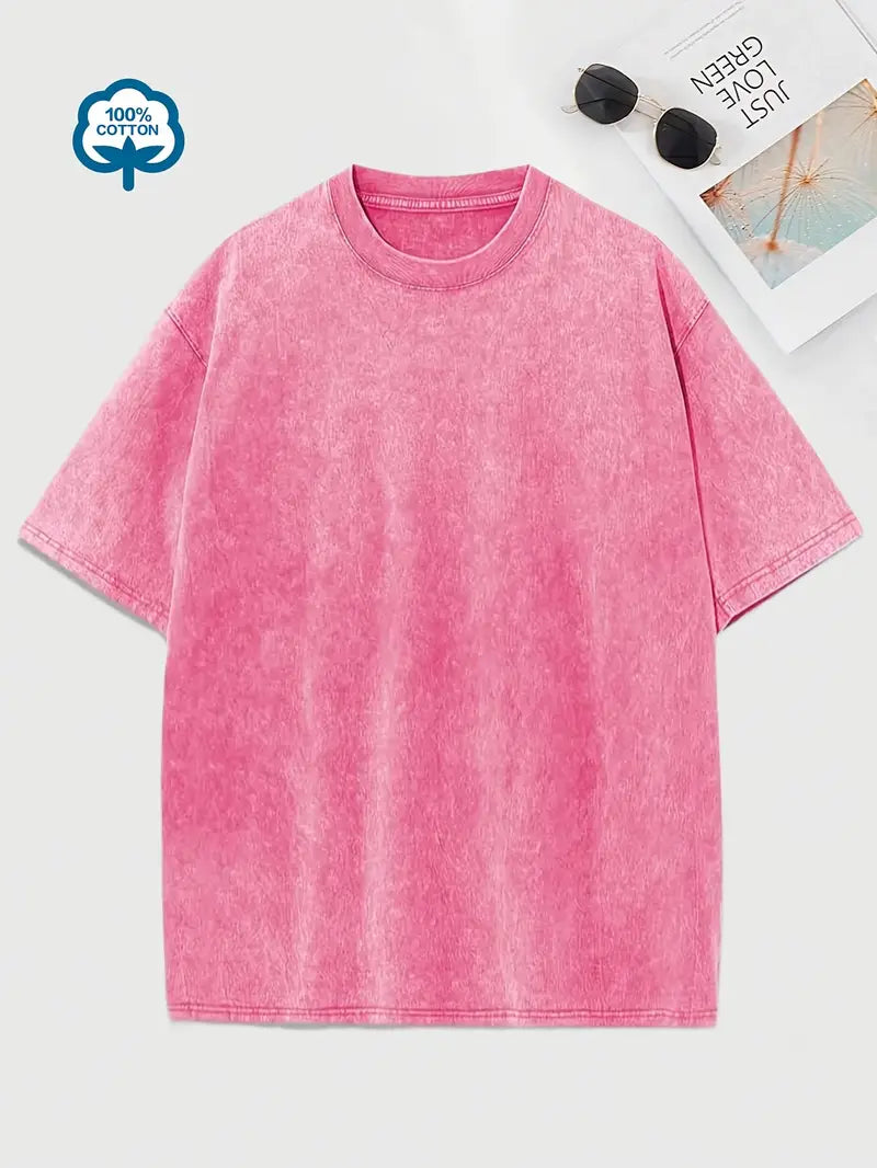 Heidi-Mode | Baumwoll-T-Shirt mit Rundhalsausschnitt