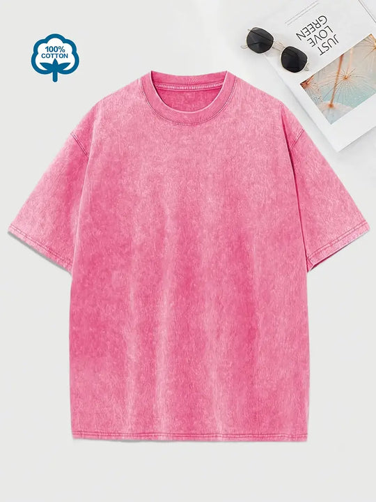 Heidi-Mode | Baumwoll-T-Shirt mit Rundhalsausschnitt