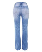 Heidi-Mode | Bootcut-Jeans mit hoher Taille