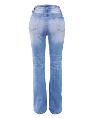 Heidi-Mode | Bootcut-Jeans mit hoher Taille