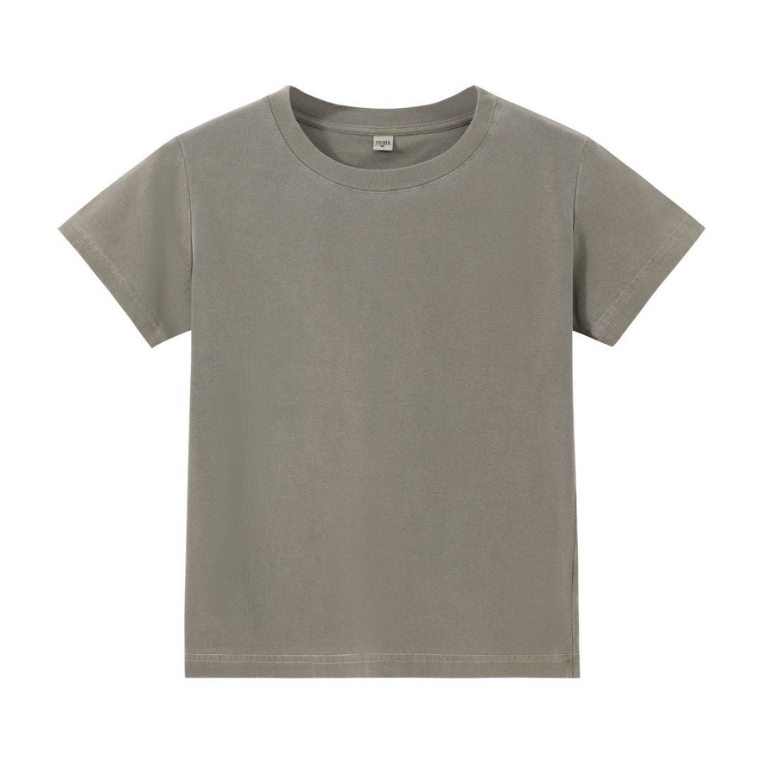 Heidi Mode | Schillerndes altes kurzes T-Shirt mit Färbung