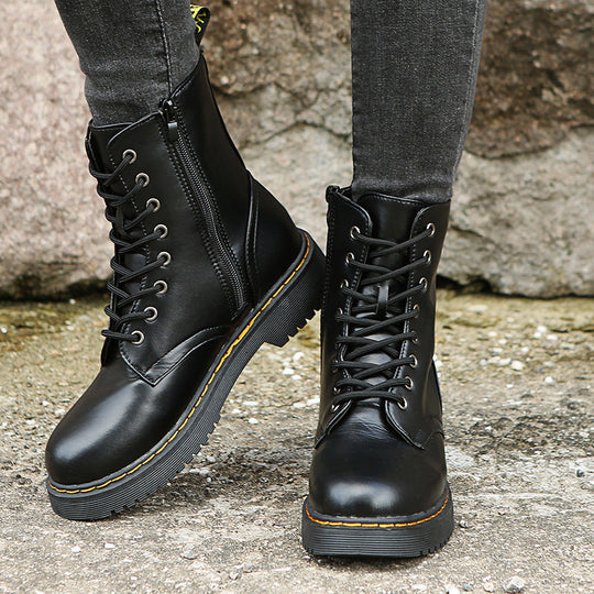 Heidi-Mode | Komfort Stiefel mit Schnürung und Reißverschluss Stil Trifft Bequemlichkeit