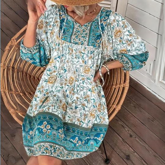 Heidi-Mode | Bohemian Maxikleid mit Bauchabdeckung