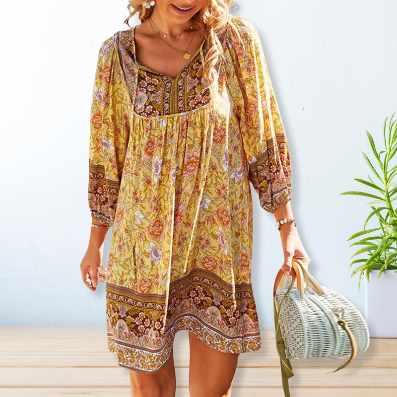 Heidi-Mode | Bohemian Maxikleid mit Bauchabdeckung