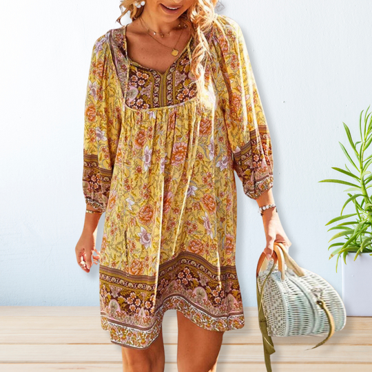 Heidi-Mode | Bohemian Maxikleid mit Bauchabdeckung