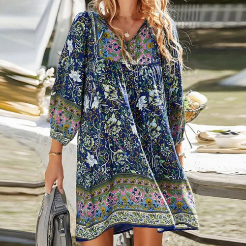 Heidi-Mode | Bohemian Maxikleid mit Bauchabdeckung