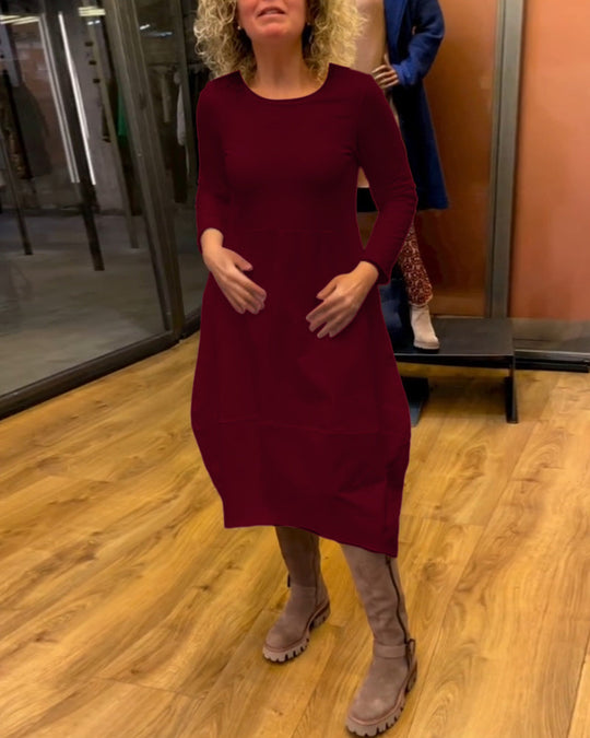Heidi-Mode | Midi Herbstkleid mit Taschen