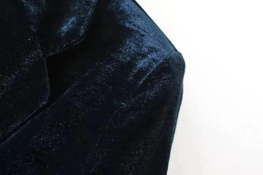 Heidi-Mode | 1-Knopf Samt Blazer Damen - Anzugjacke