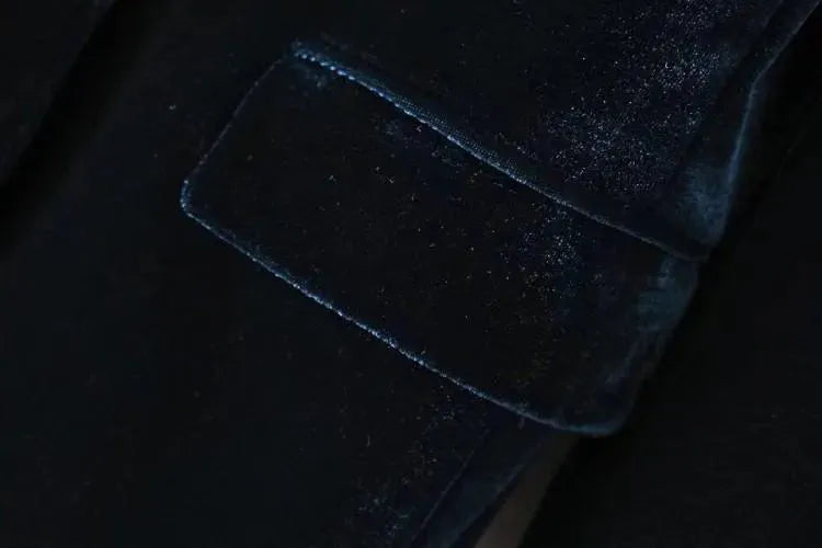 Heidi-Mode | 1-Knopf Samt Blazer Damen - Anzugjacke