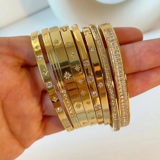 Heidi-Mode | Edelstahl Kubische Zirkonia Armbänder