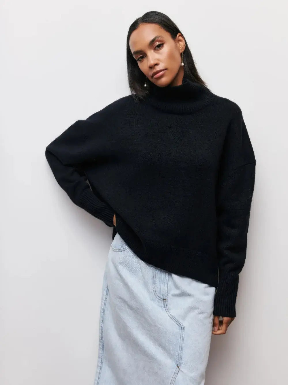 Heidi-Mode | Gestrickter Damenpullover mit O-Hals