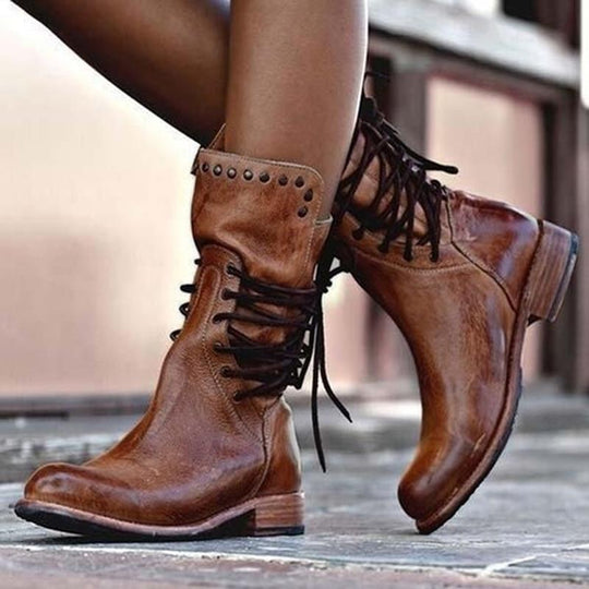 Heidi-Mode | Lederstiefel Elegante Hohe Lederstiefel