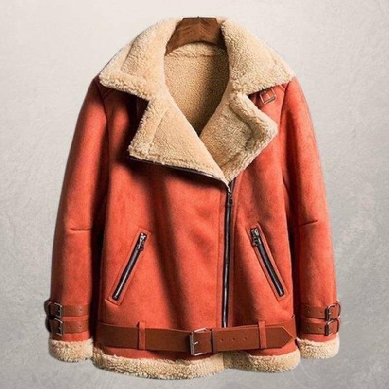 Heidi-Mode | Stylische Bikerjacke aus Wildlederimitat Perfekt für Trendige Looks
