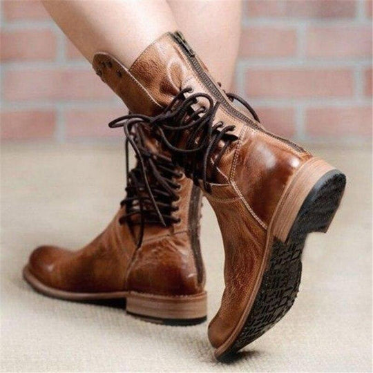 Heidi-Mode | Lederstiefel Elegante Hohe Lederstiefel