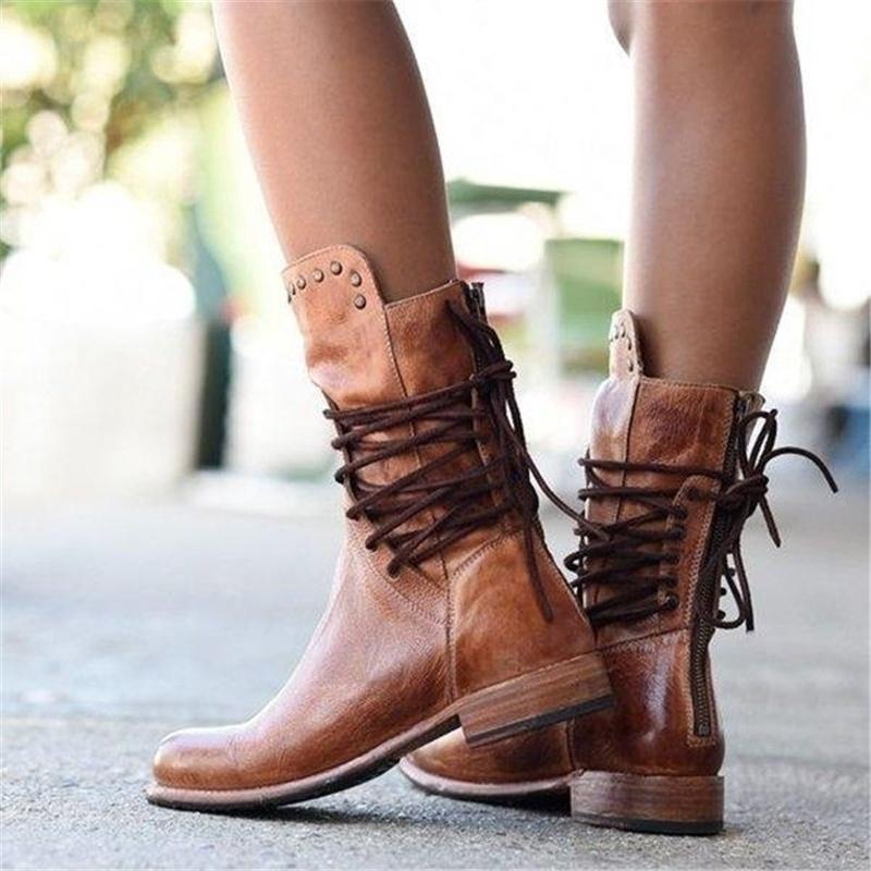 Heidi-Mode | Lederstiefel Elegante Hohe Lederstiefel