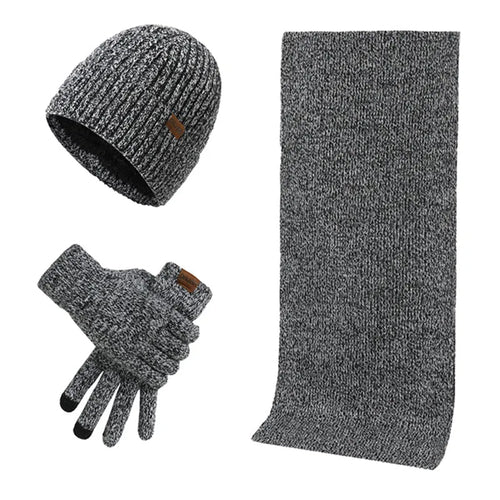 Heidi-Mode - Lässiges Winterset mit Mütze, Schal und Handschuhen für Männer