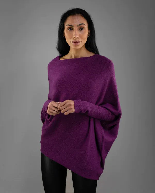 Asymmetrischer Wolken Drapierte Pullover