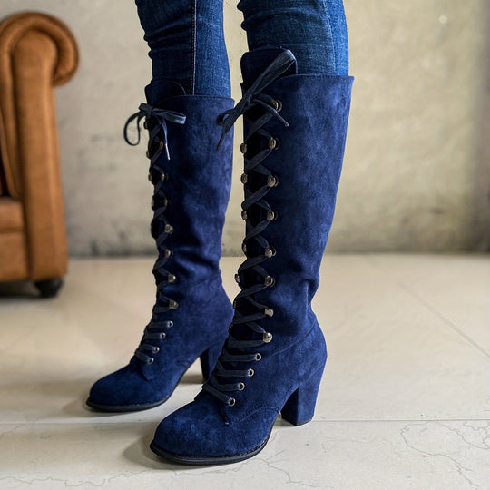 Heidi-Mode – kniehohe, bequeme lange Winterstiefel für Damen