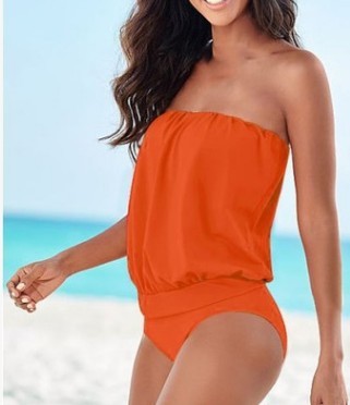 Damen Bandeau Badeanzug Heidi-Mode