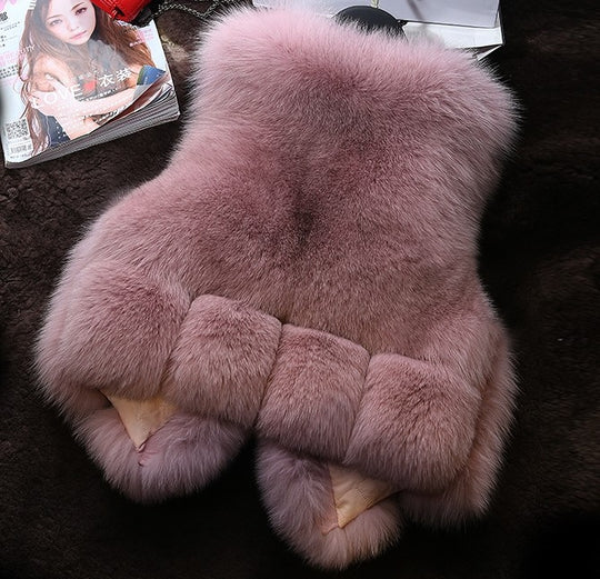 Damen elegante Fellweste Heidi-Mode