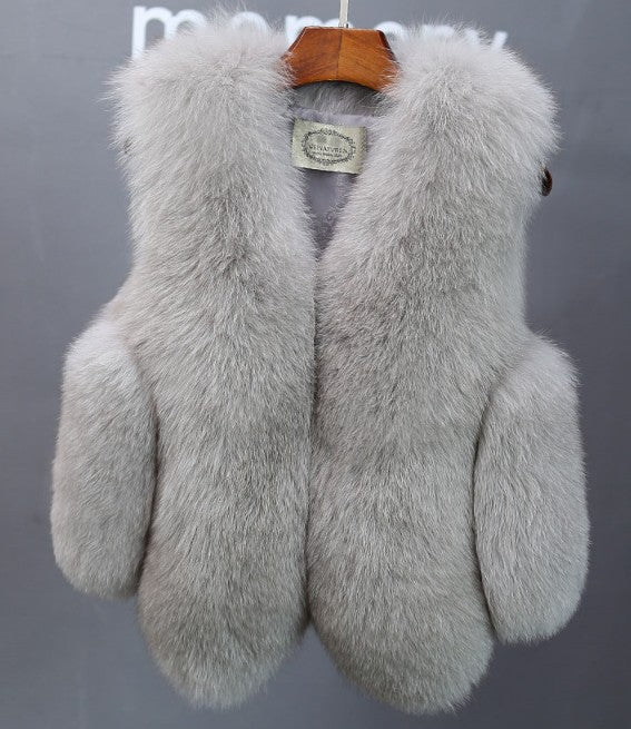 Damen elegante Fellweste Heidi-Mode