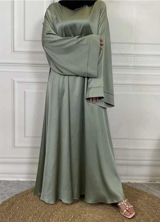 Heidi-Mode | Klassische Damen Langarm Maxikleid