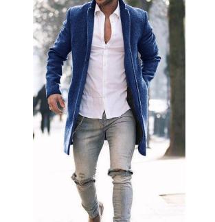 Herren edler wool-blazer mit schmalem Schnitt und stilvollen Details Heidi-Mode