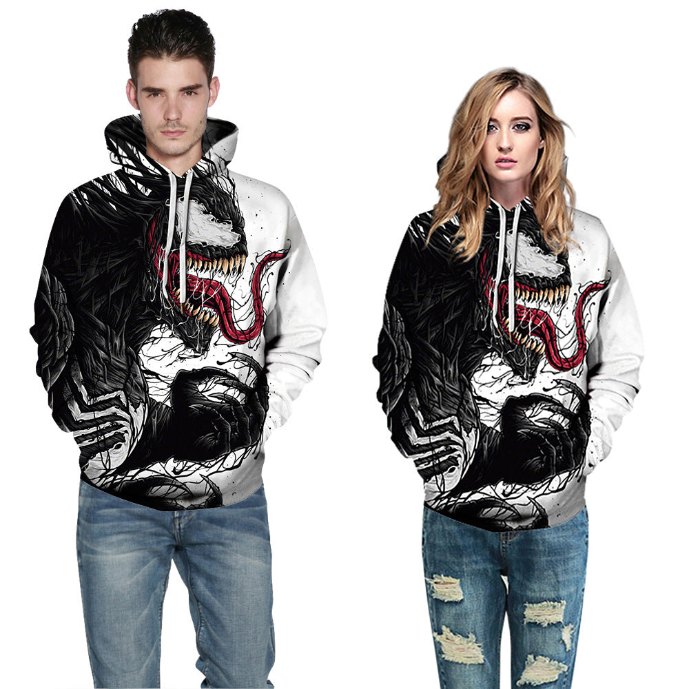 Damen Kapuzensweatshirt mit Spiderman-Design und strukturiertem Obermaterial Heidi-Mode