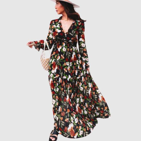 maxi-jurk met bloemenprint