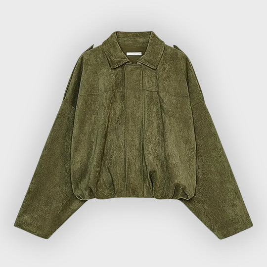 Heidi-Mode | Wildleder Übergroße Warme Lederjacke