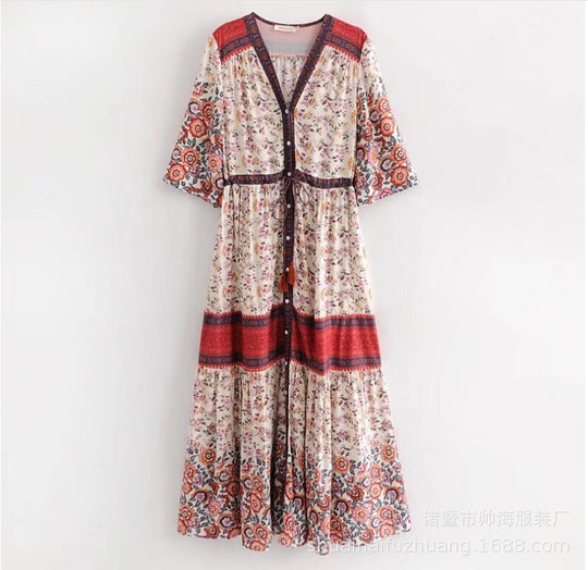 Heidi Mode | Kleid mit böhmischem Print
