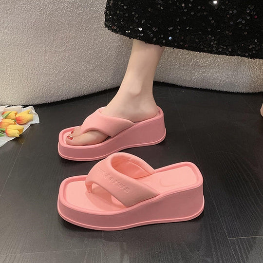 Heidi-Mode | Plattform High Heel Sandalen Erhöhte Slipper