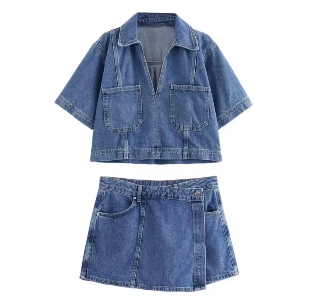 Heidi-Mode | Trendiges Denim Satz Urban Chic