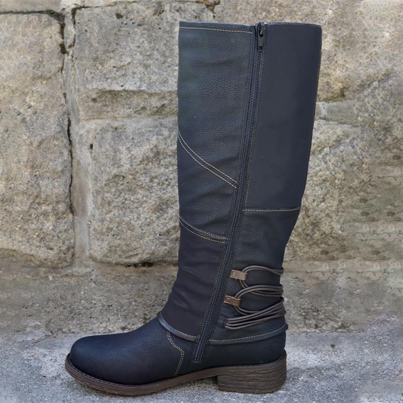 Heidi-Mode | Leder Cowboy Stiefel mit Absatz für Frauen