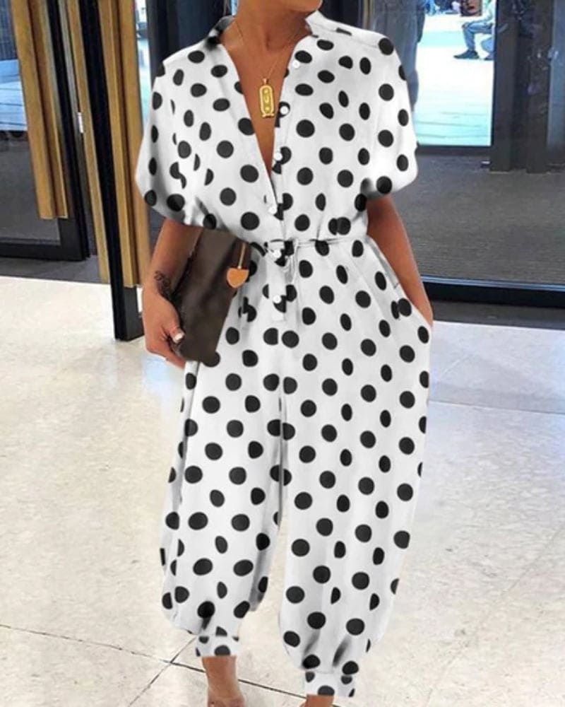 Heidi-Mode | Weinlese Mehrfarbiger Jumpsuit