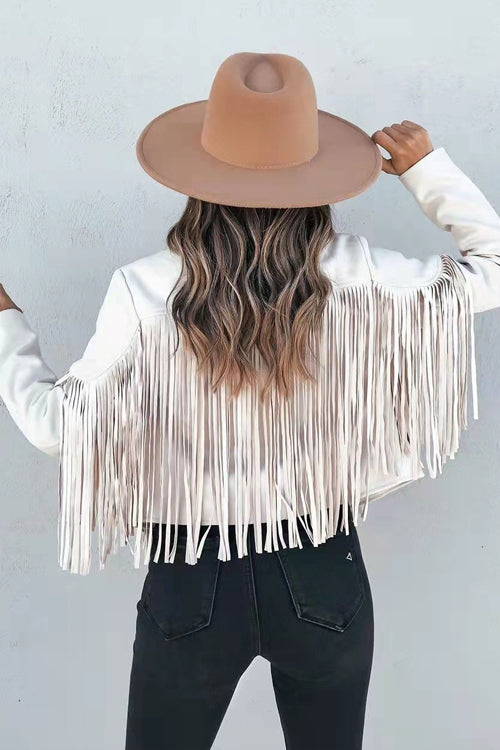 Heidi-Mode | At Your Best Fransenkante Faux Suede Shacket