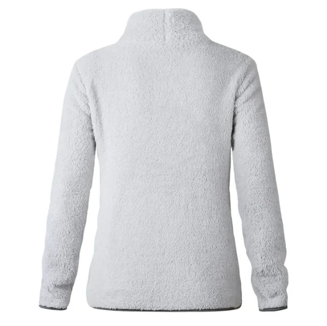 Heidi-Mode | Hoher Kragen Fleece Pullover