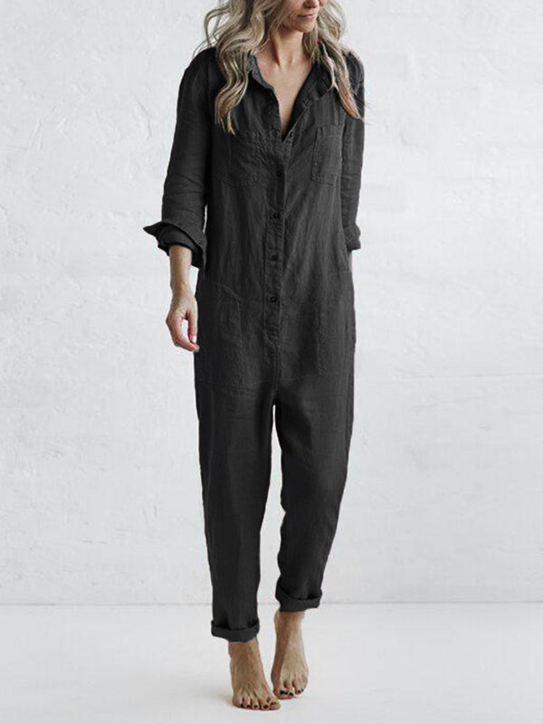 jumpsuit met lange mouwen