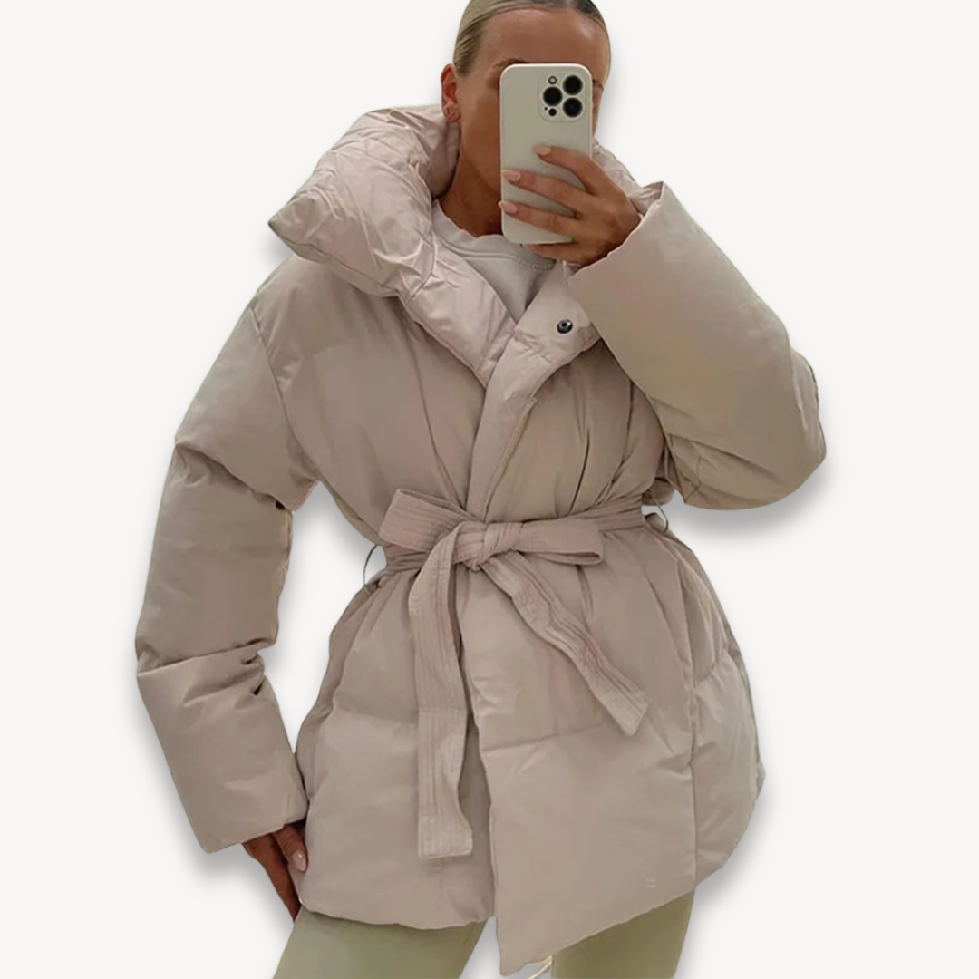 Heidi-Mode | Gurtelter Stepp-Pufferjacke für Frauen