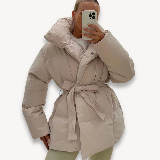 Heidi-Mode | Gurtelter Stepp-Pufferjacke für Frauen