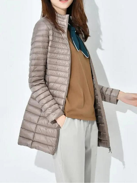 Damen Leichte Daunenjacke Tailliert