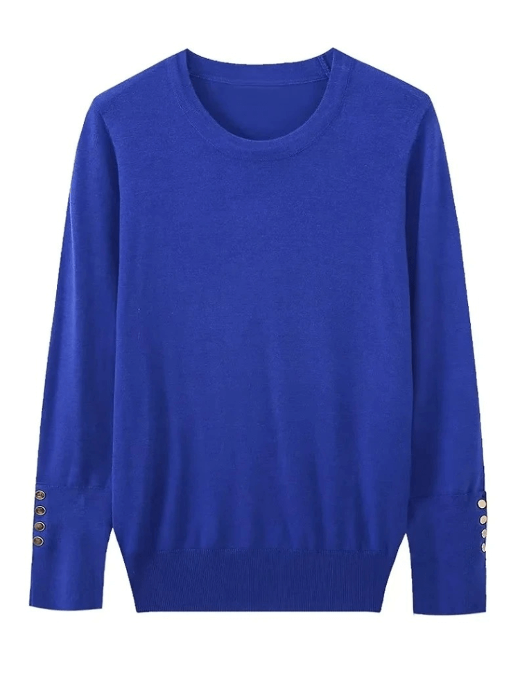 Heidi-Mode | Damenpullover mit Knopfdetail