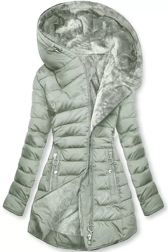 Heidi-Mode | Lange Winterjacke mit Kapuze für Damen Ideal für Die Kalte Jahreszeit