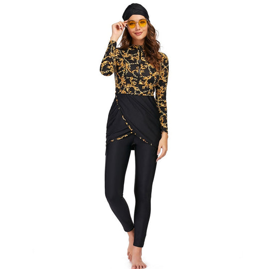 Heidi-Mode | 3 Teile Set Halal Bademode Badeanzug Burkini Badeoutfit